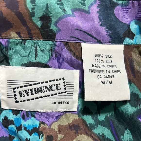 💯Silk EVIDENCE Button Shirt - Picture 7 of 8
